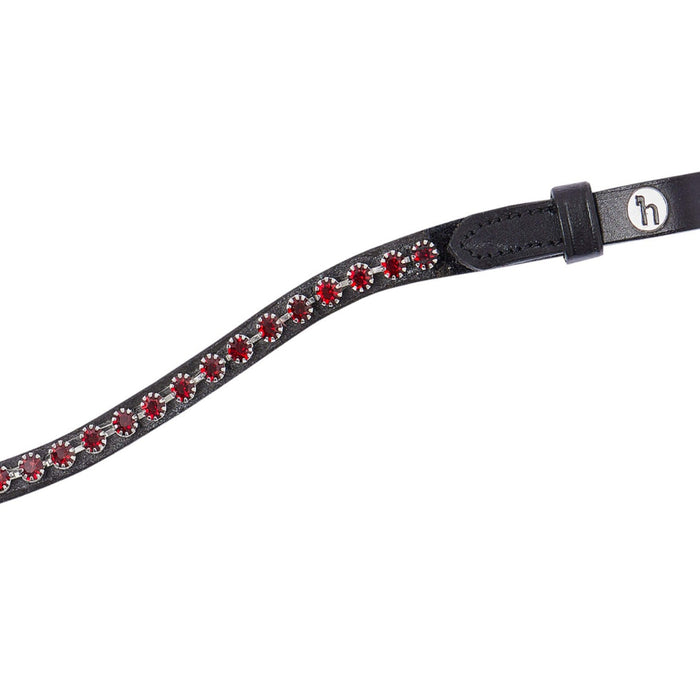 Horze Noir Browband with Crystals