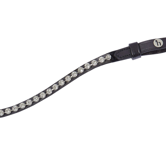 Horze Noir Browband with Crystals