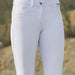 Close up of B//Vertigo Olivia Women's Silicone FS Breeches in White