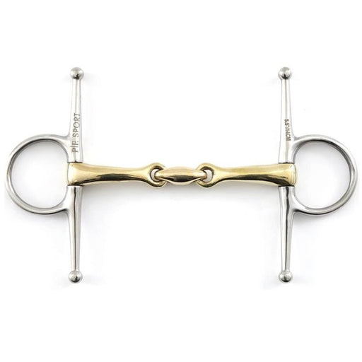 Photo of Premier Equine Brass Alloy Full Cheek Snaffle with Lozenge