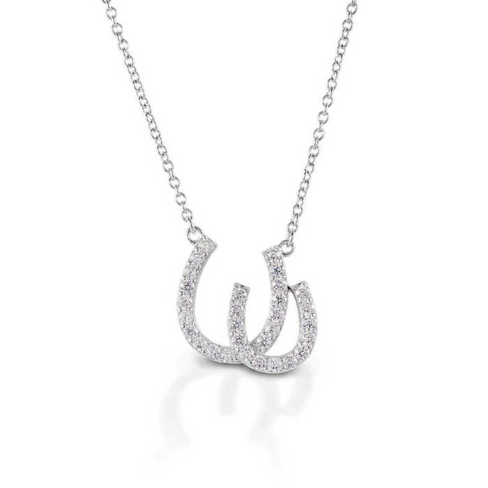 Kelly Herd Sterling Silver Double Horseshoe Necklace