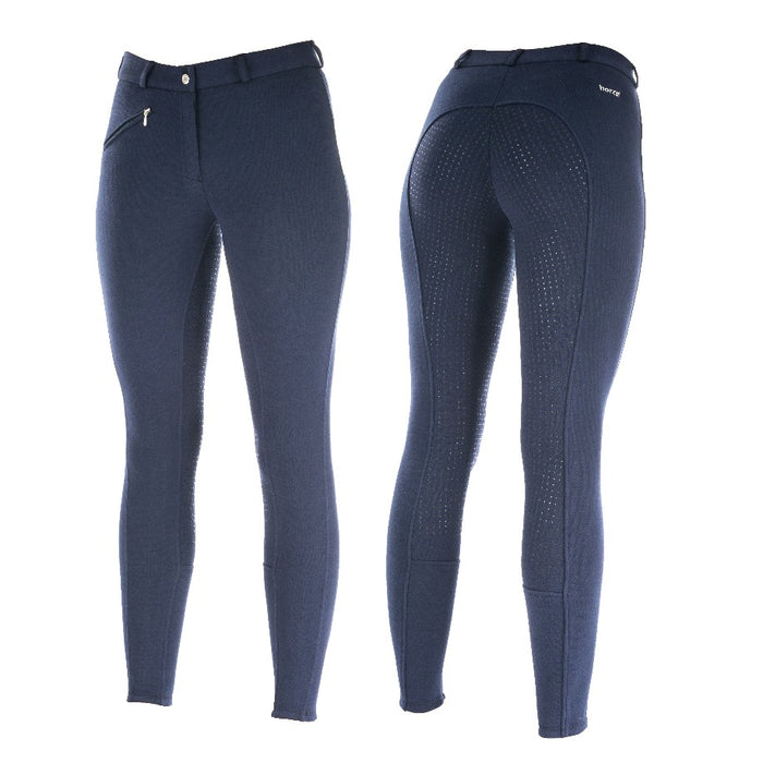 Photo of Photo of Horze Active Silicone FS Ladies Breeches in Navy Blue