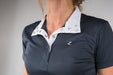 Photo of collar of Horze Blaire Women's Short Sleeve Show Shirt
