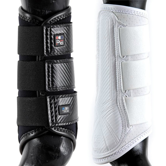 Photo of Premier Equine Carbon Air-Tech Brushing Boots in White and Black