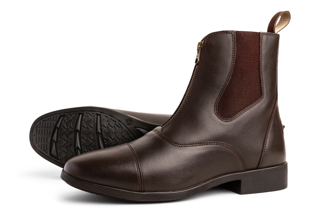 Cavalier Leather Short Zip Boots