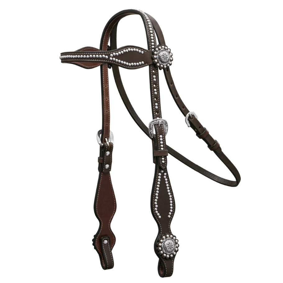 Fort Worth Floral Concho Headstall — The Tack Shop