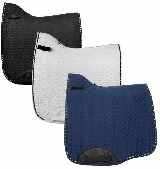 Photo of Kieffer Dressage Saddle Pad in Black, White and Navy Blue