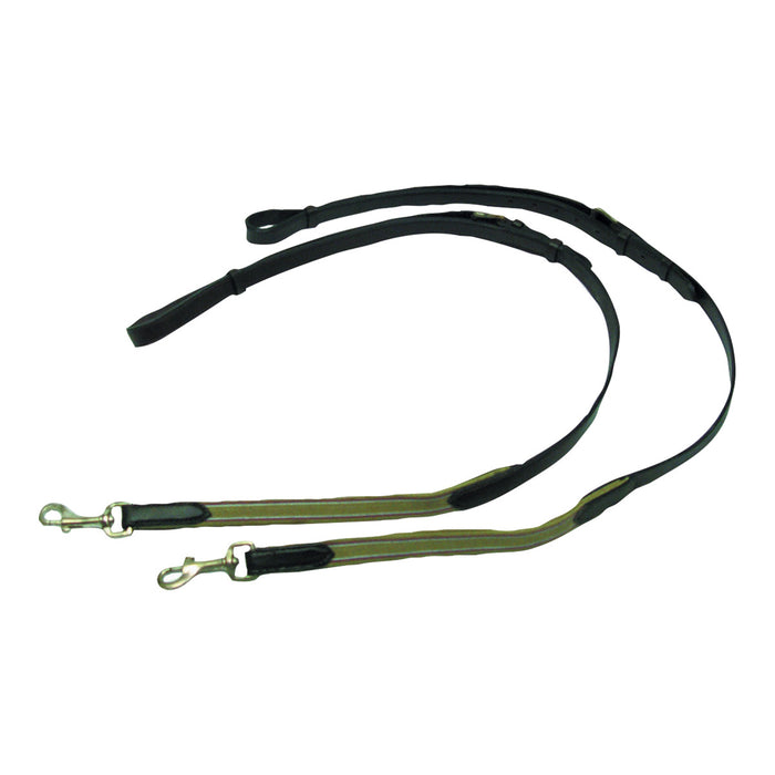 Leather Side Reins with Elastic