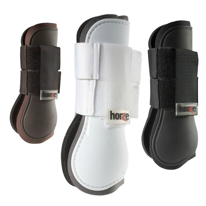 Photo of Horze Tendon Boots in three colours.